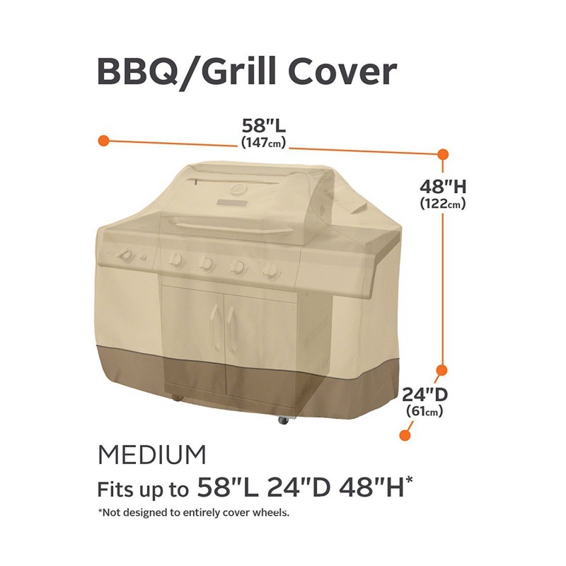 600D Penutup Barbeque Kain Oxf - Heavy Equipment Washing ulasan dan harga